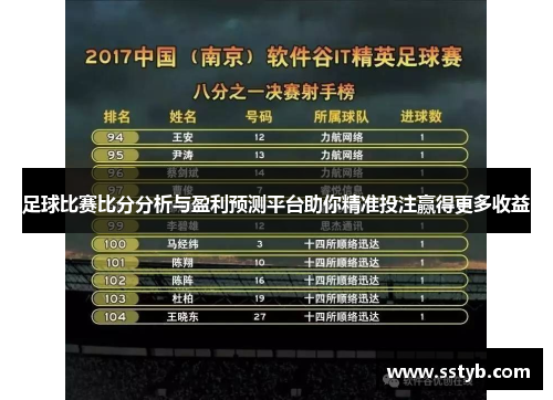 足球比赛比分分析与盈利预测平台助你精准投注赢得更多收益